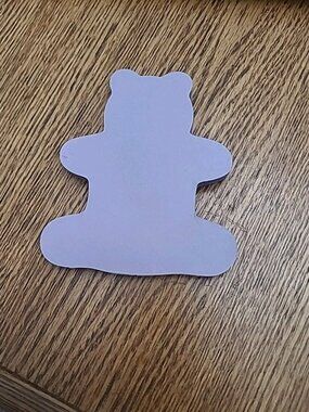 Vintage Lisa Frank Purple Teddy Bear Shaped Note Pad 1988 HTF